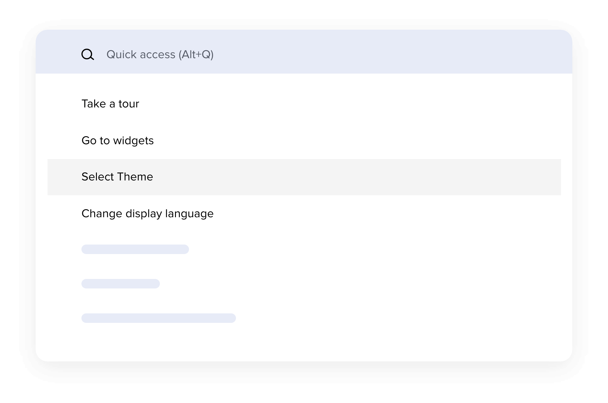 Quick Access and Search across Zoho