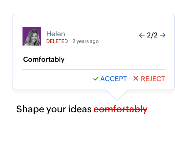 Accept or reject changes