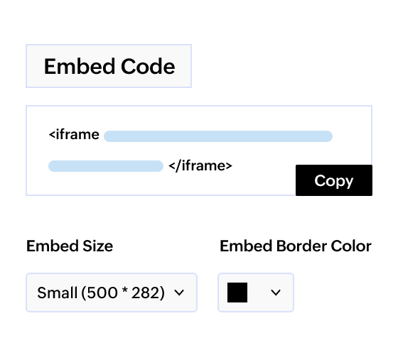Embed in websites and blogs