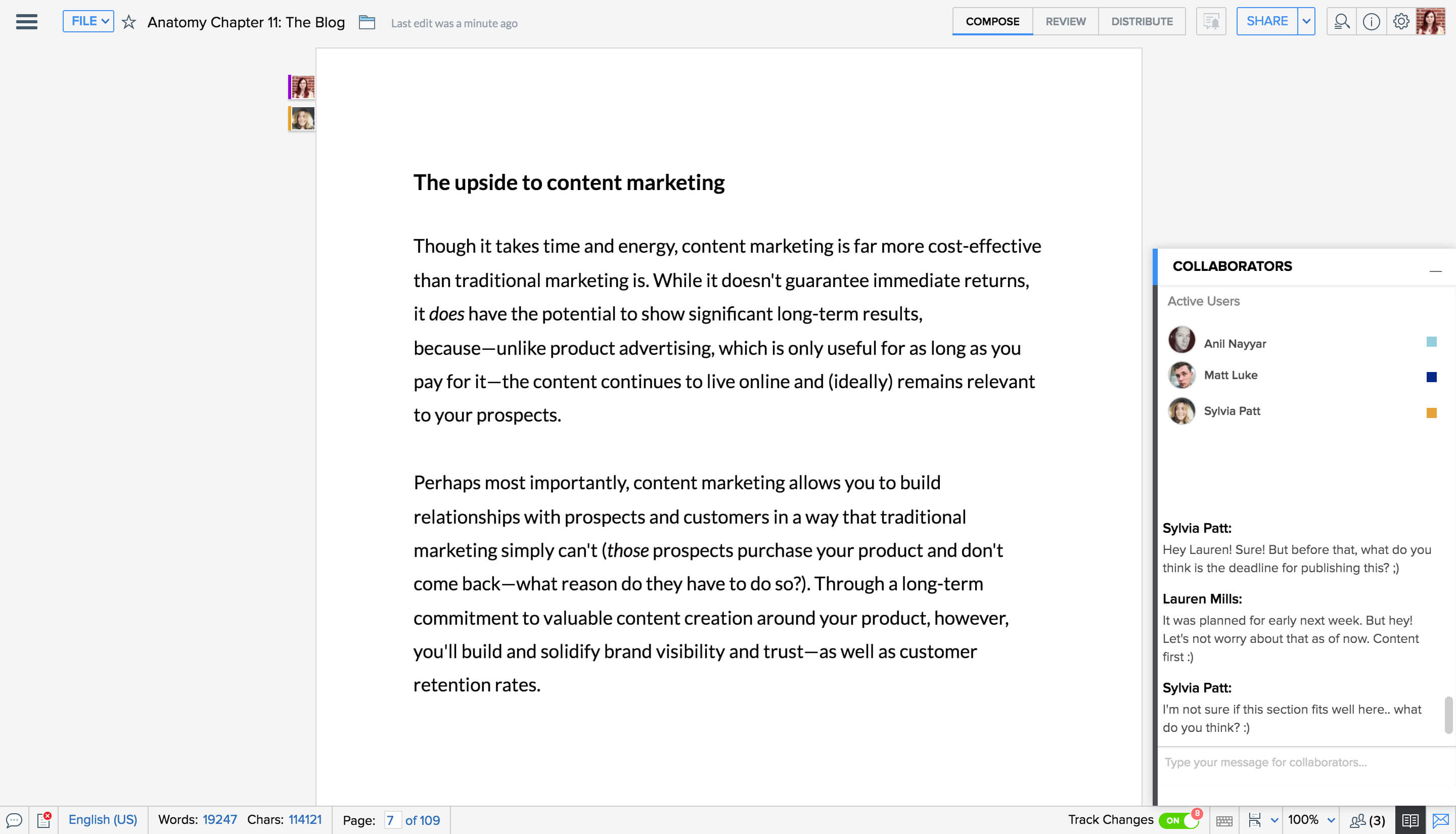 Writer Screenshots