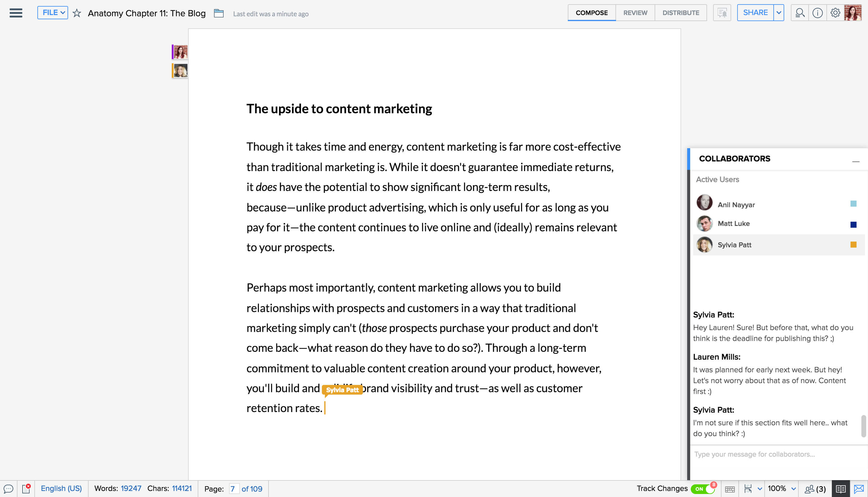 Writer Screenshots