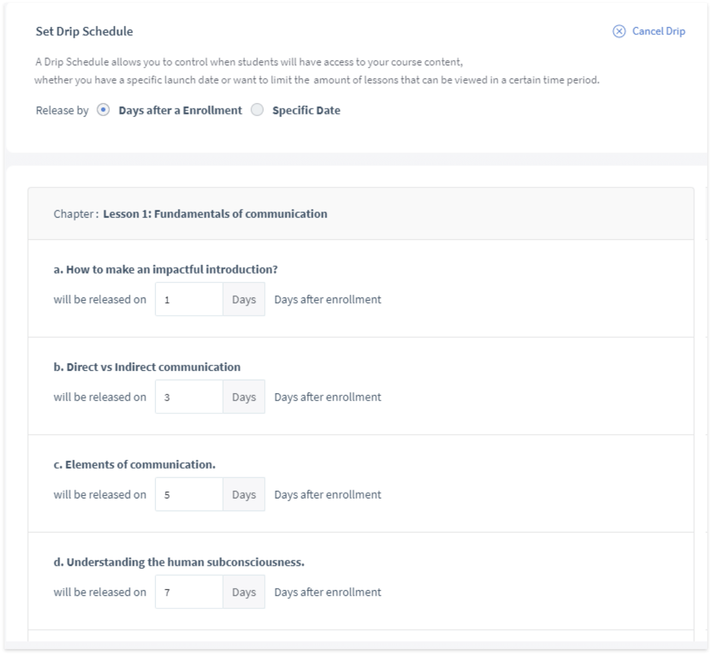 Automate learning schedule