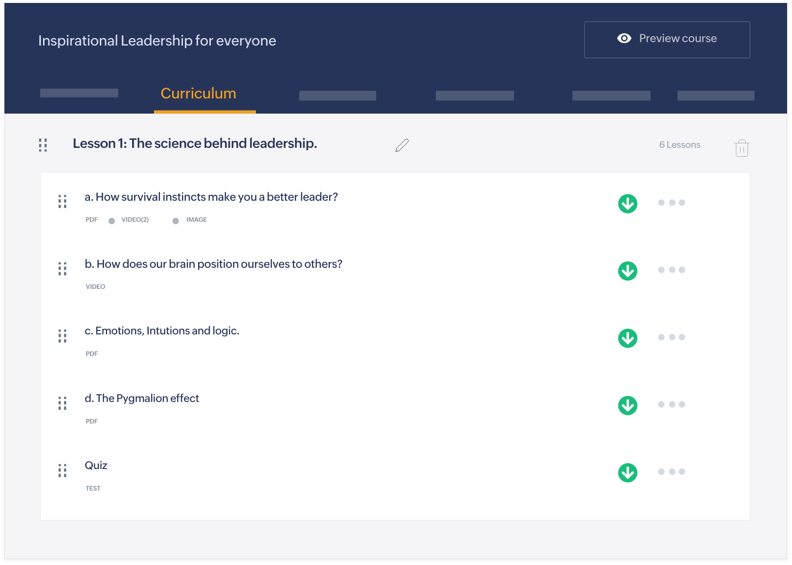 comprehensive course