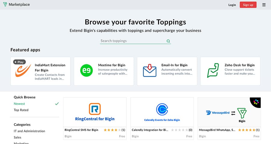 bigin marketplace