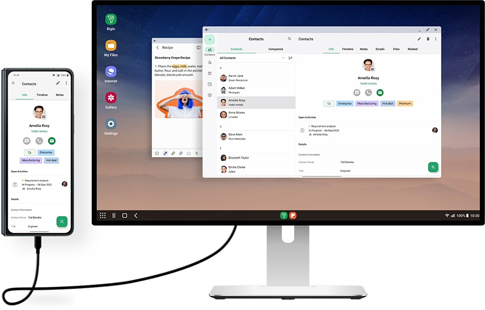 Samsung DeX - Bign by Zoho CRM