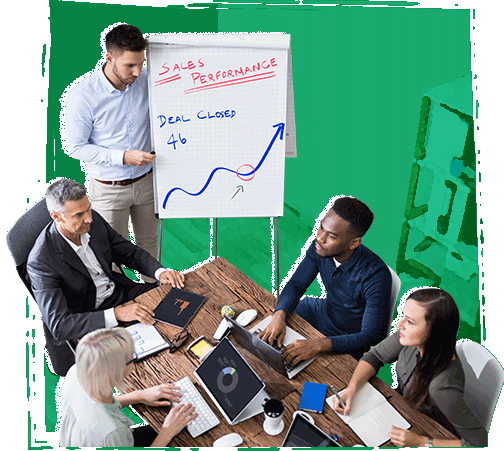 Top banner image representing sales management
