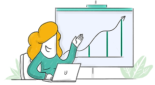 Analytics presentation showing data visualization and reporting capabilities