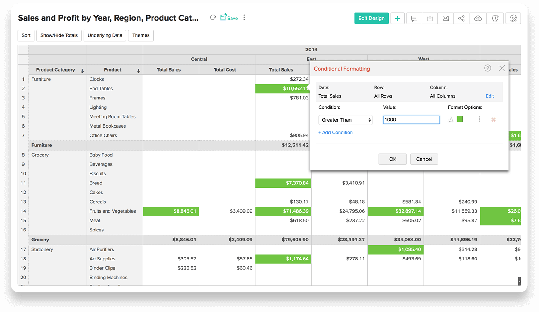 Conditional formatting