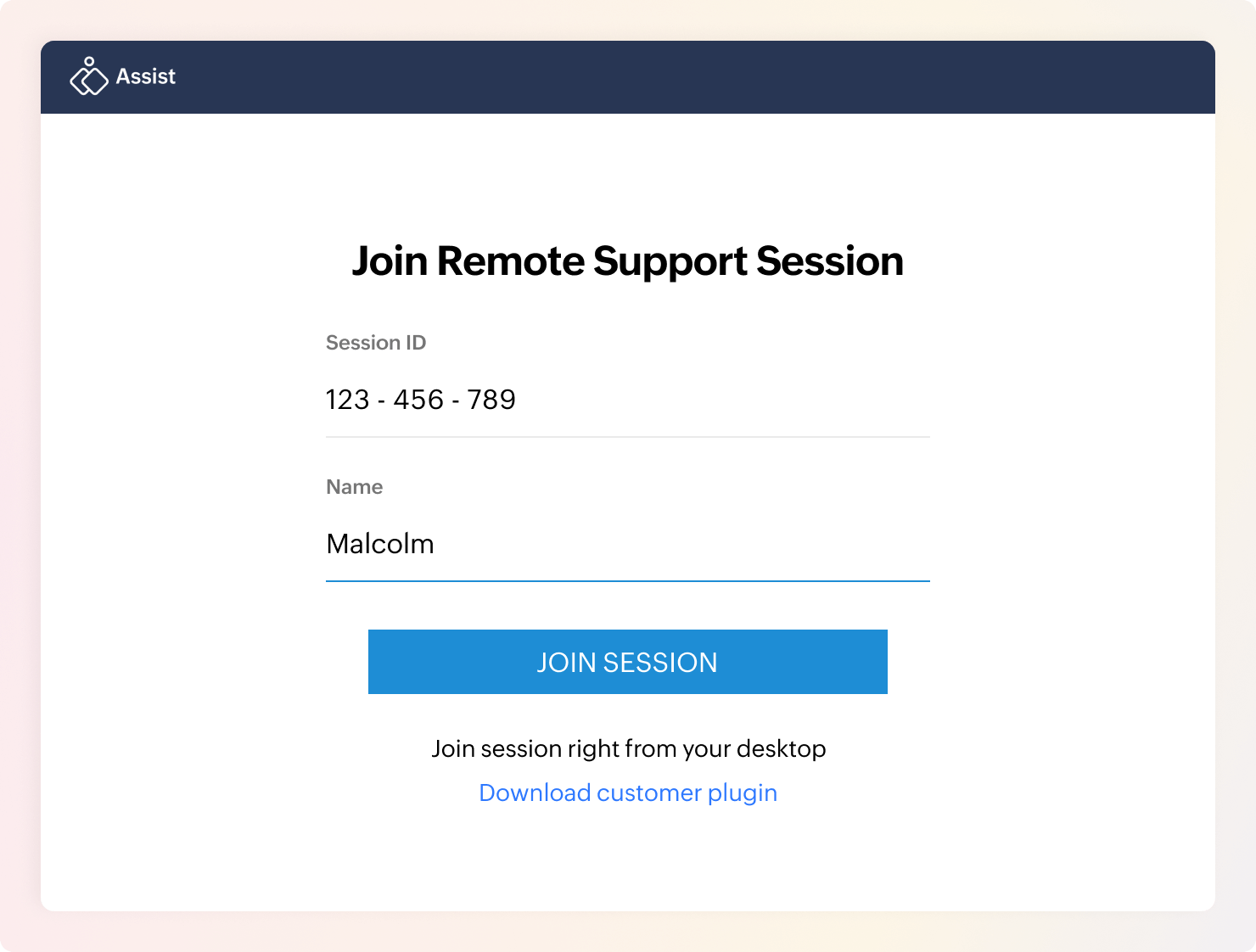 How to join a remote session: For Customers