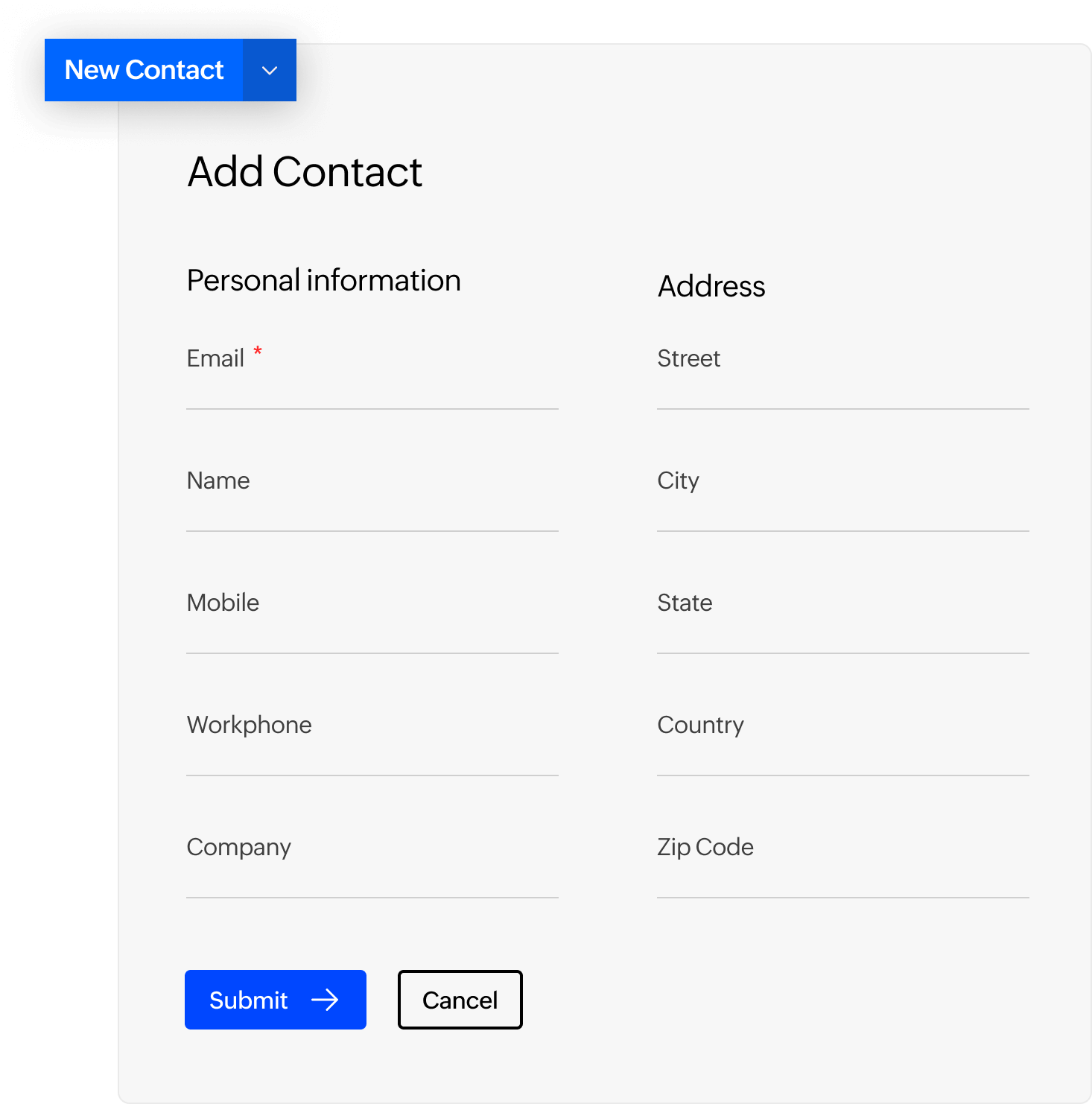 Setting up contacts management in Zoho Assist
