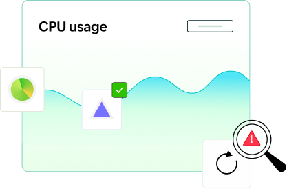 Application CPU usage chart