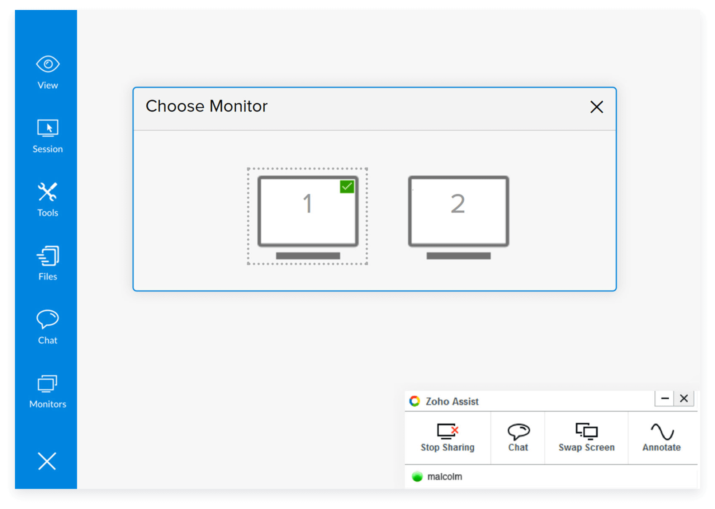 Zoho Assist - Windows 11 remote desktop app