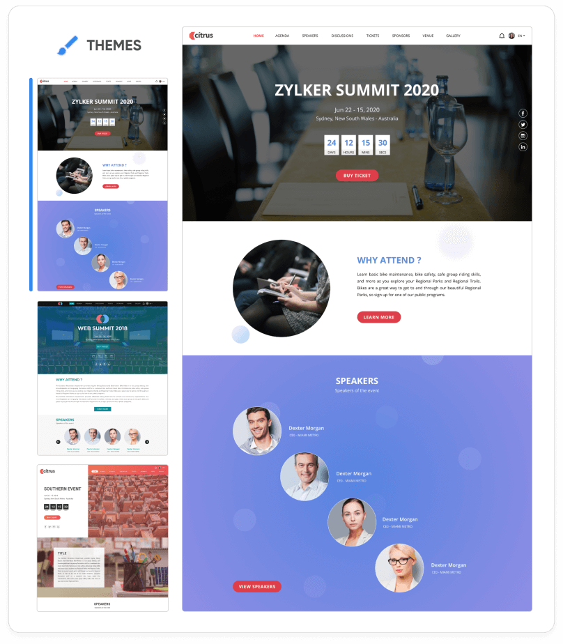 Easy coordination of events Easy coordination using event management solution - Zoho Backstage