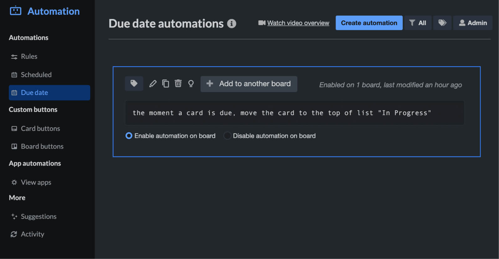 Trello automations