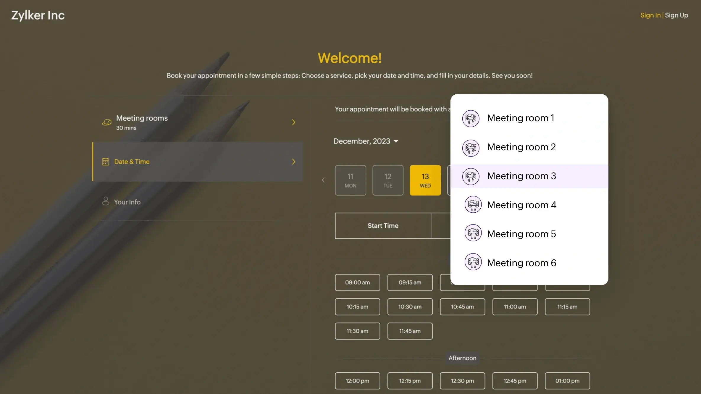 Resource bookings