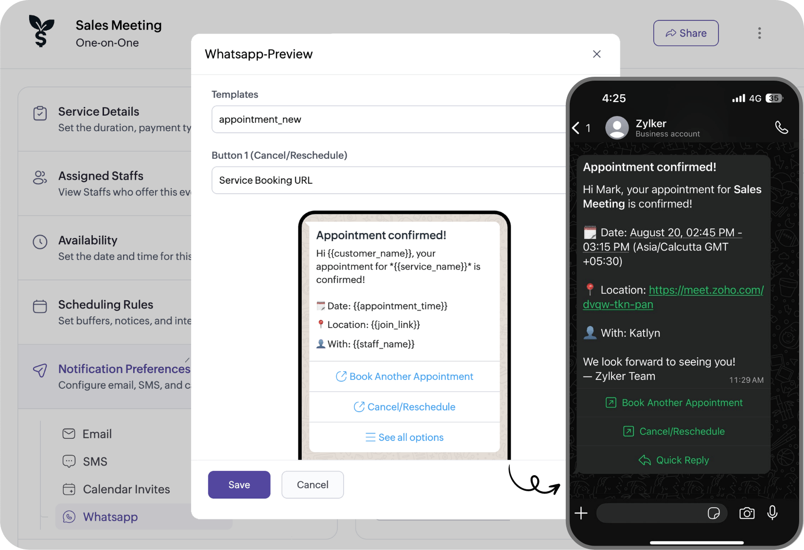 WhatsApp integration