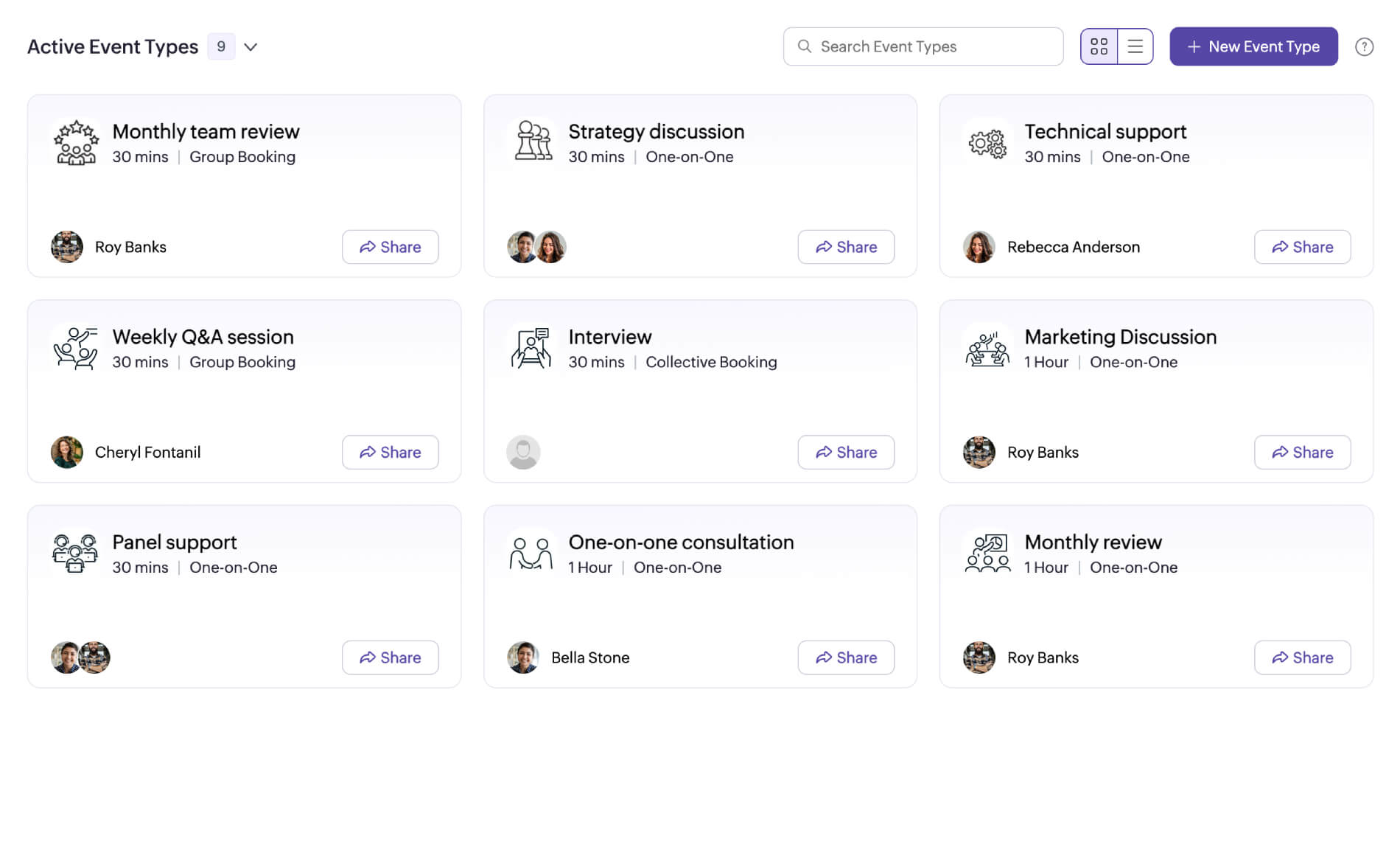 Event scheduling app Event booking system