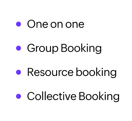 Different meeting options in Zoho Bookings