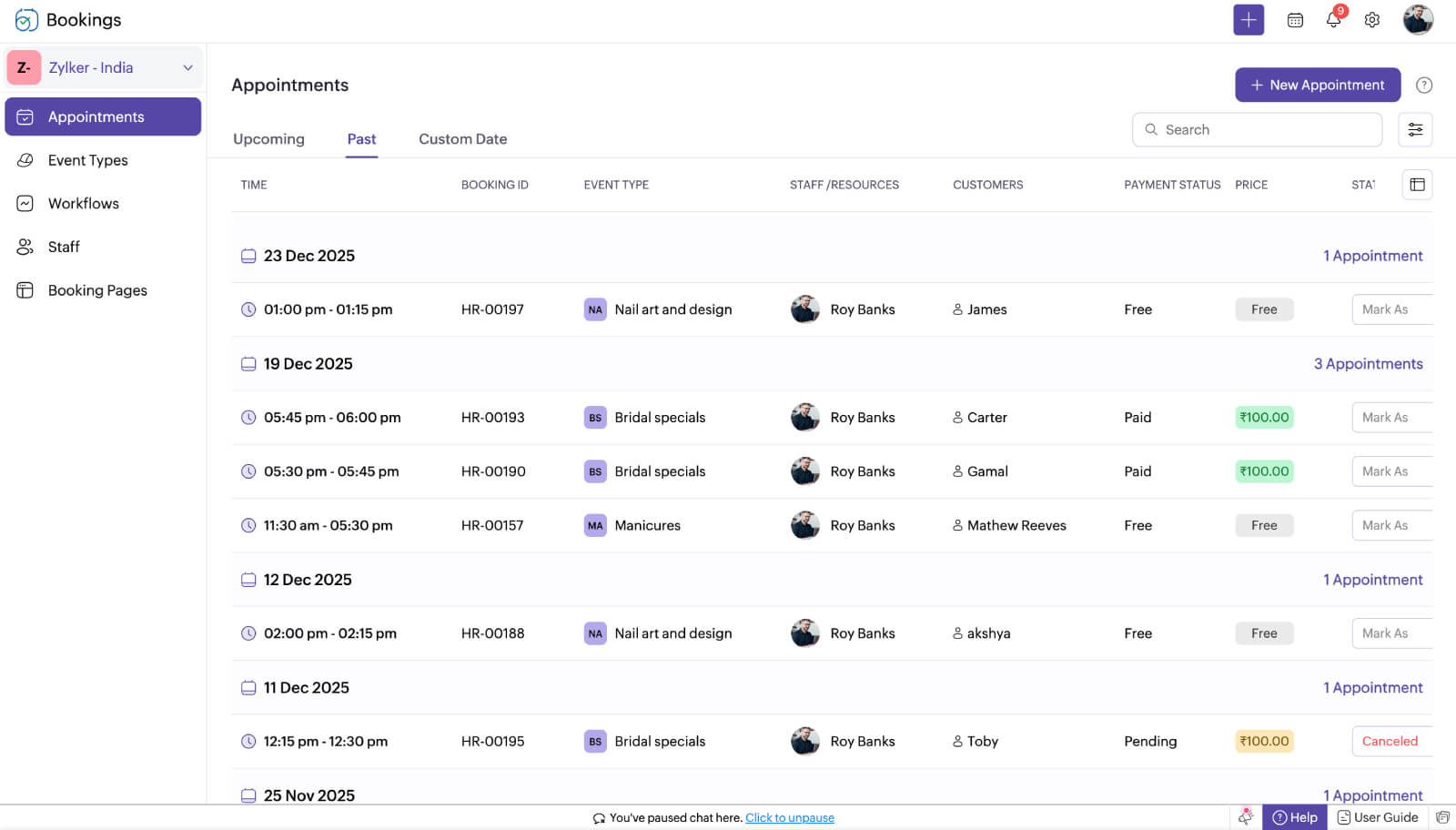 Zoho Bookings + Zoho Meeting