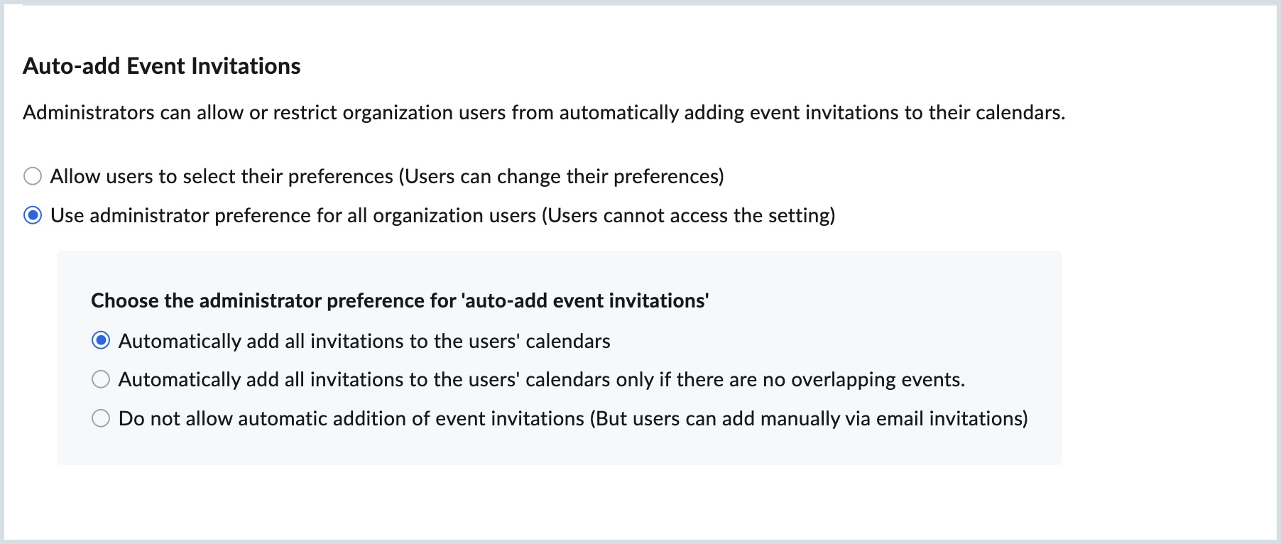 Auto-add event invitation Auto-add event invitation