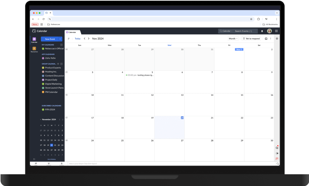 See your schedule in laptops and desktops