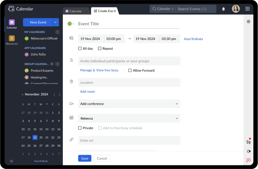See your schedule in tabs