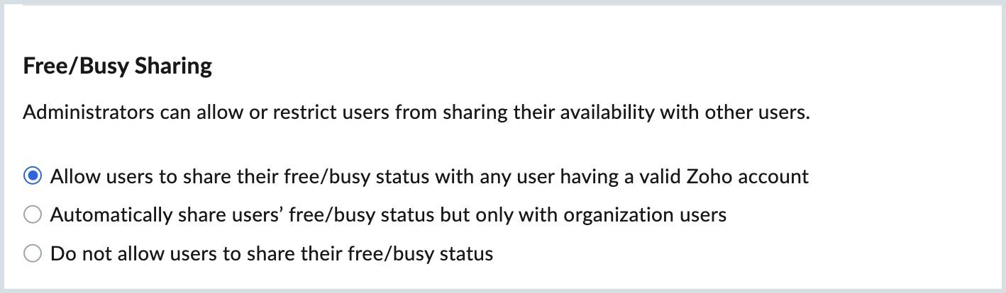 Free-busy sharing Free-busy sharing