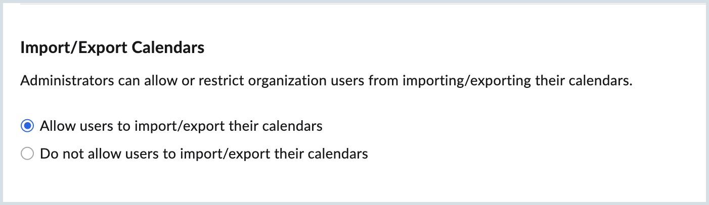 Import-Export calendars Import-Export calendars