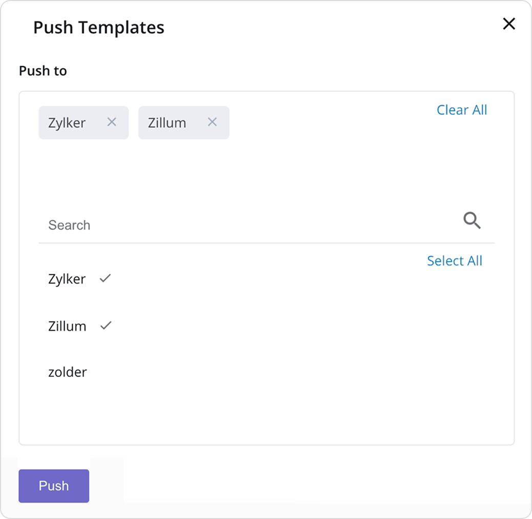 Push Templates