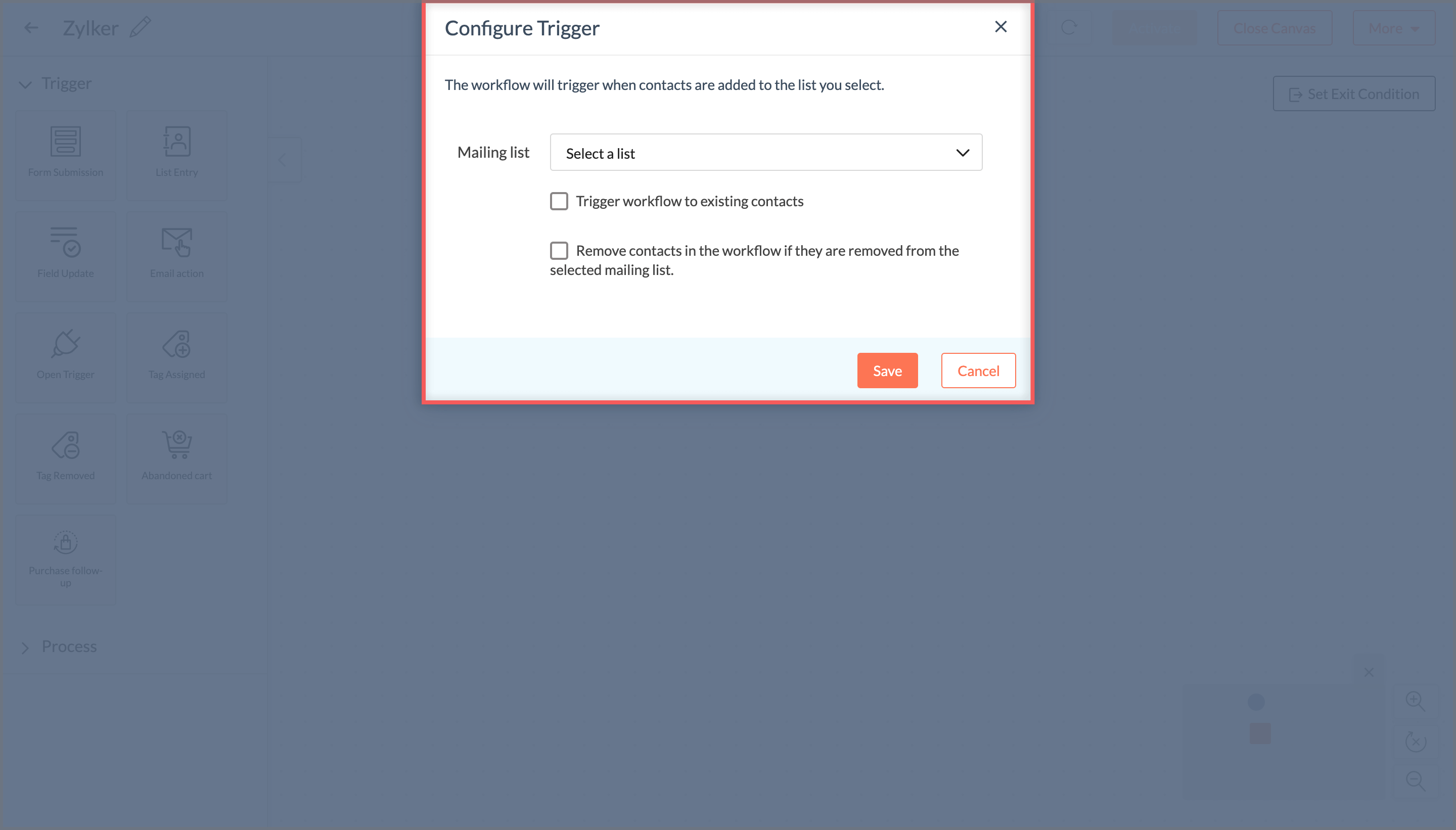 Can I send emails to a closed group of contacts in my mailing list?