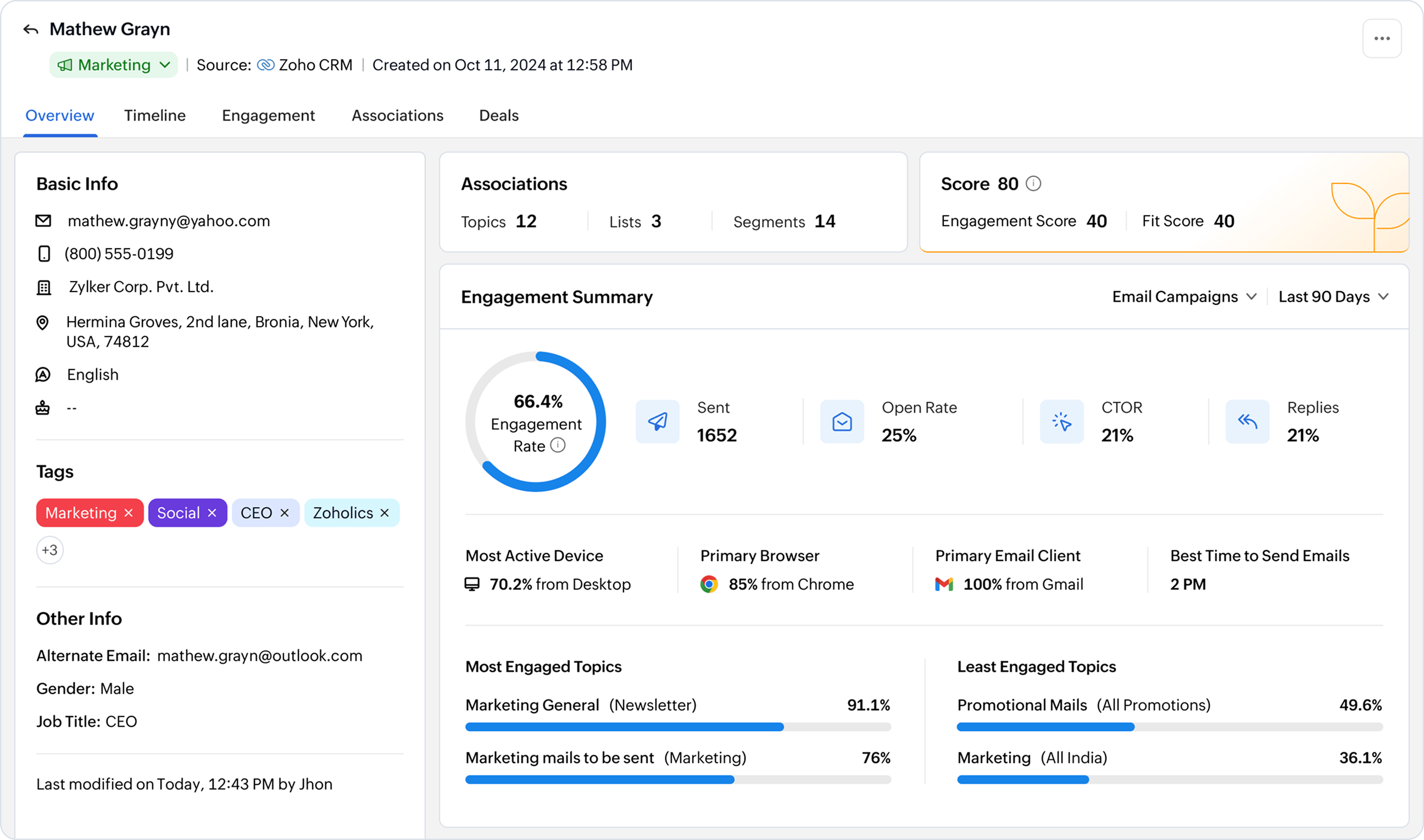 Manage your contacts