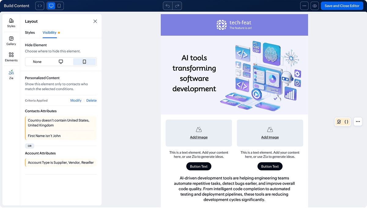 Edit templates without the hassle