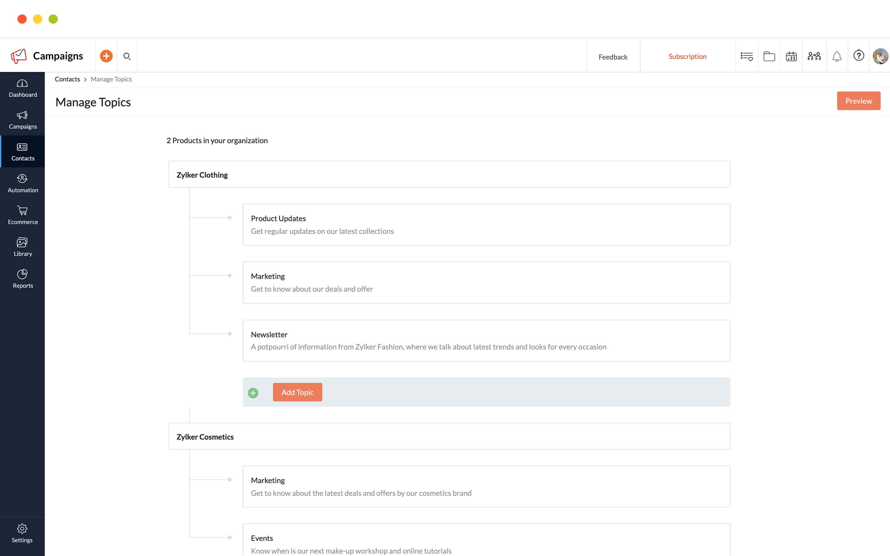Topic Management
