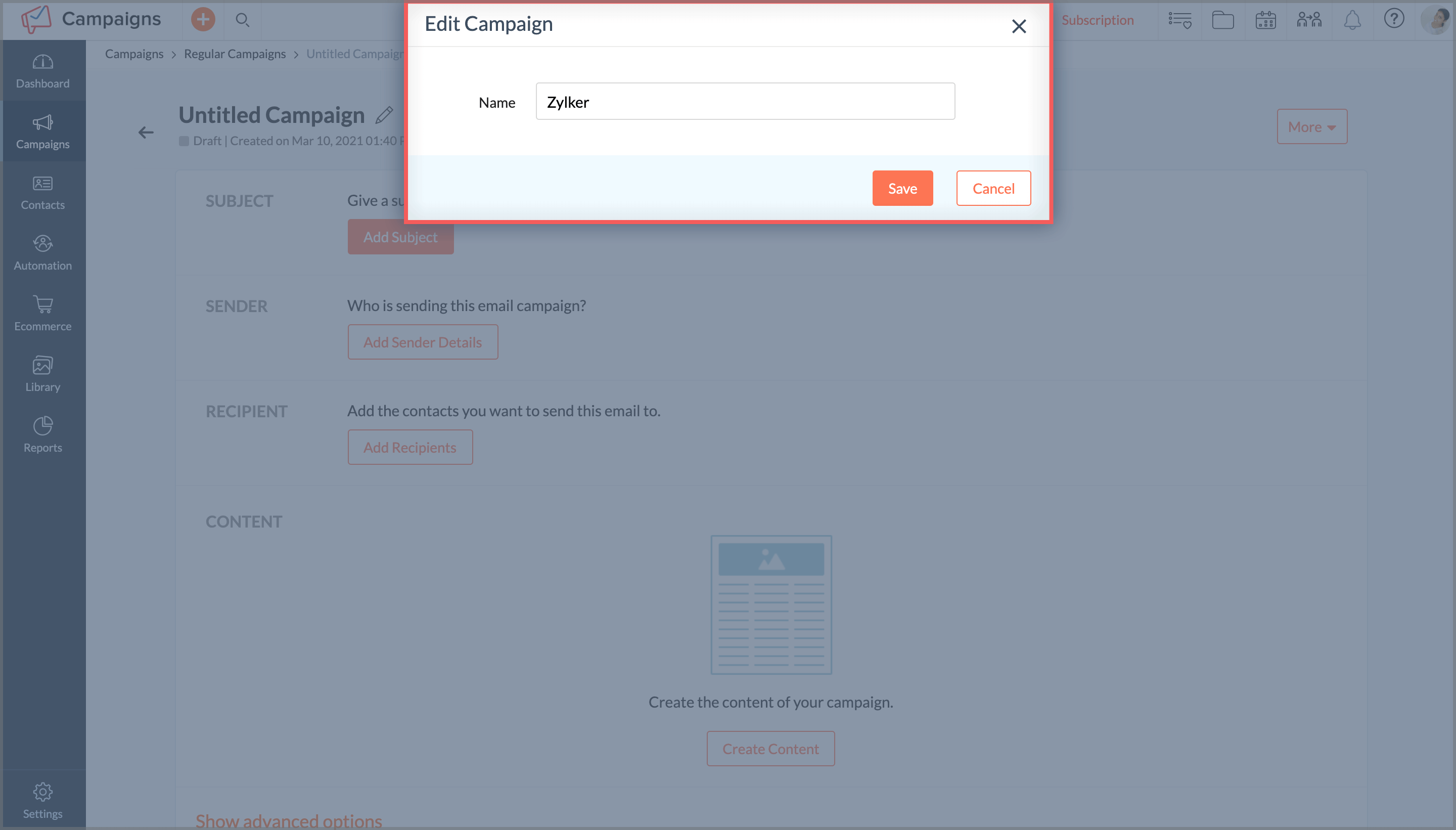 Can I send calendar based emails to my contacts?