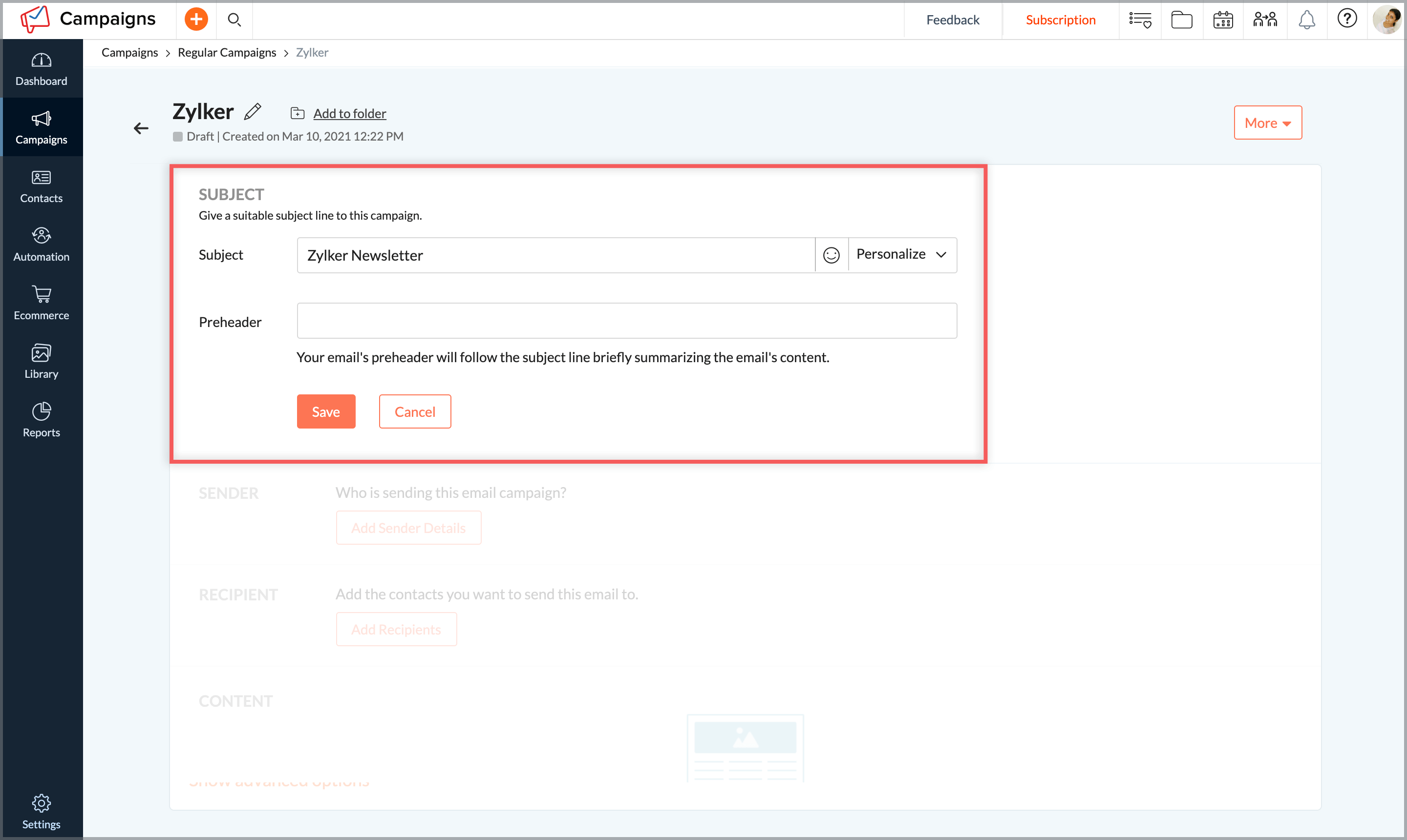 Can I send calendar based emails to my contacts?