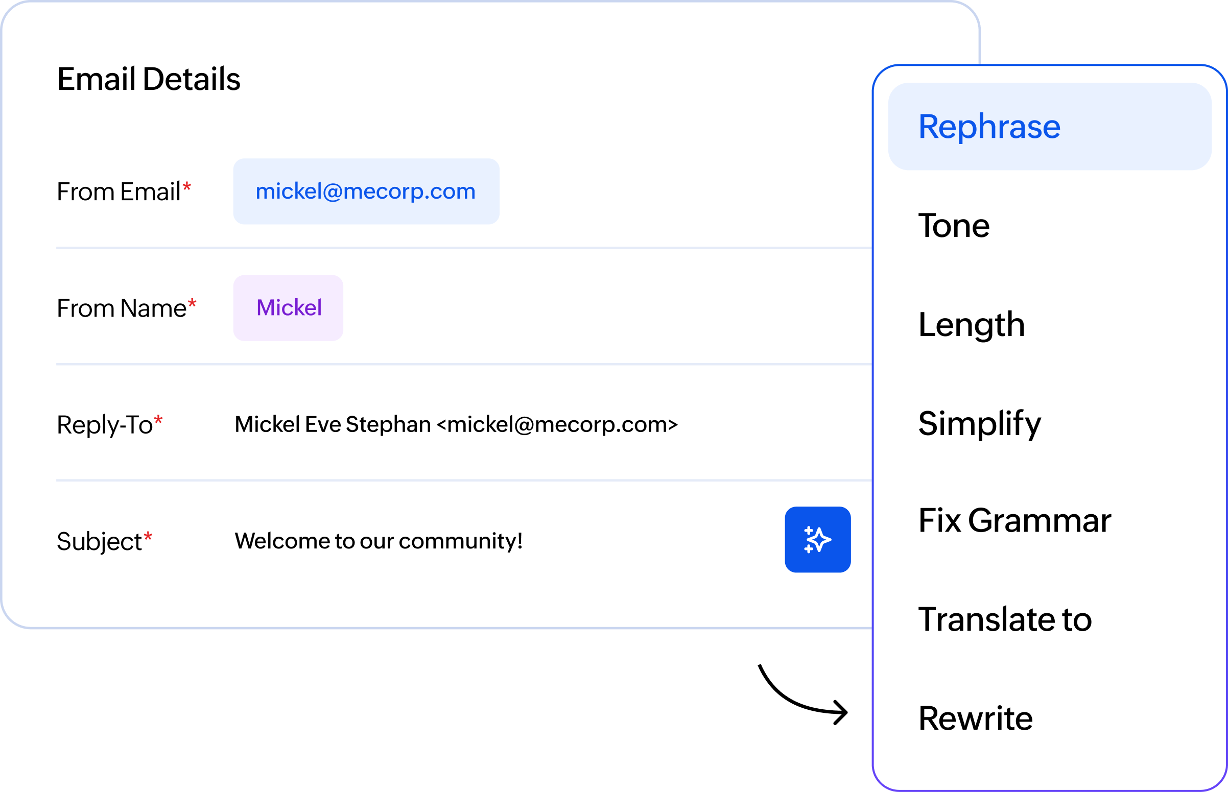 Template editor