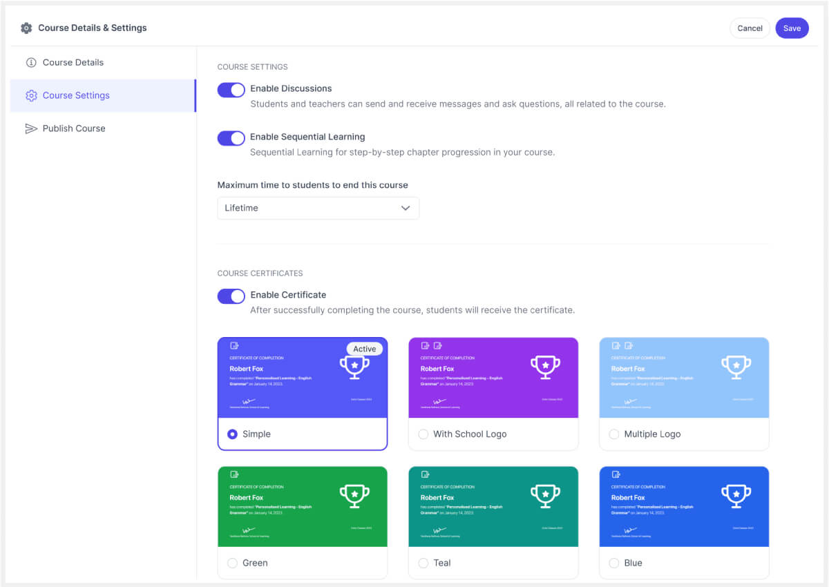 learning and Certificates