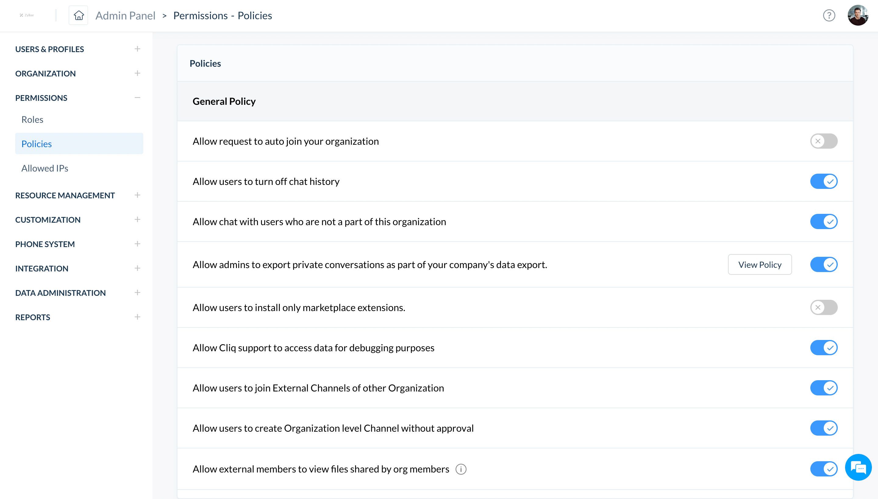 admin dashboard