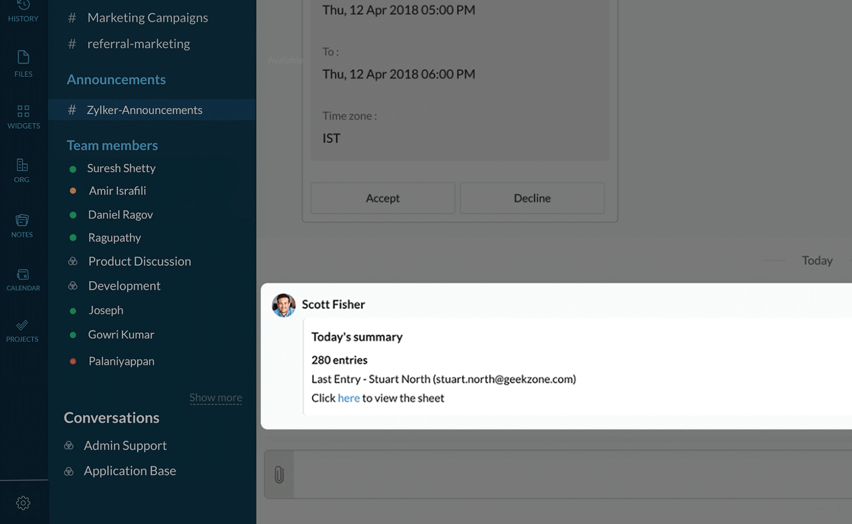 Keep track of your team workflows with the Asana integration for Cliq