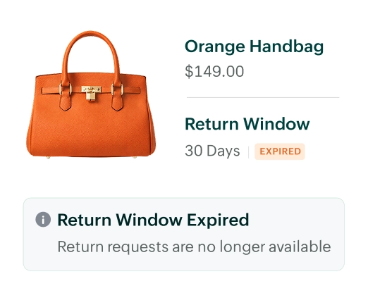 Return policy settings panel