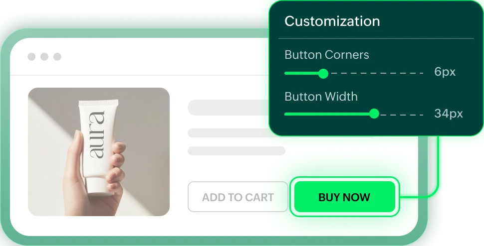 Instant buy on product page