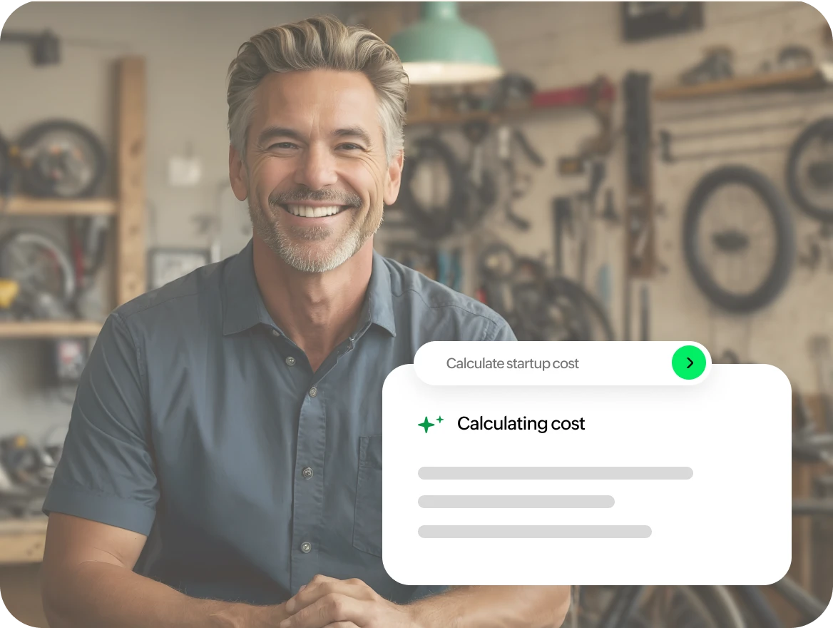 Entrepreneur planning startup budget and costs