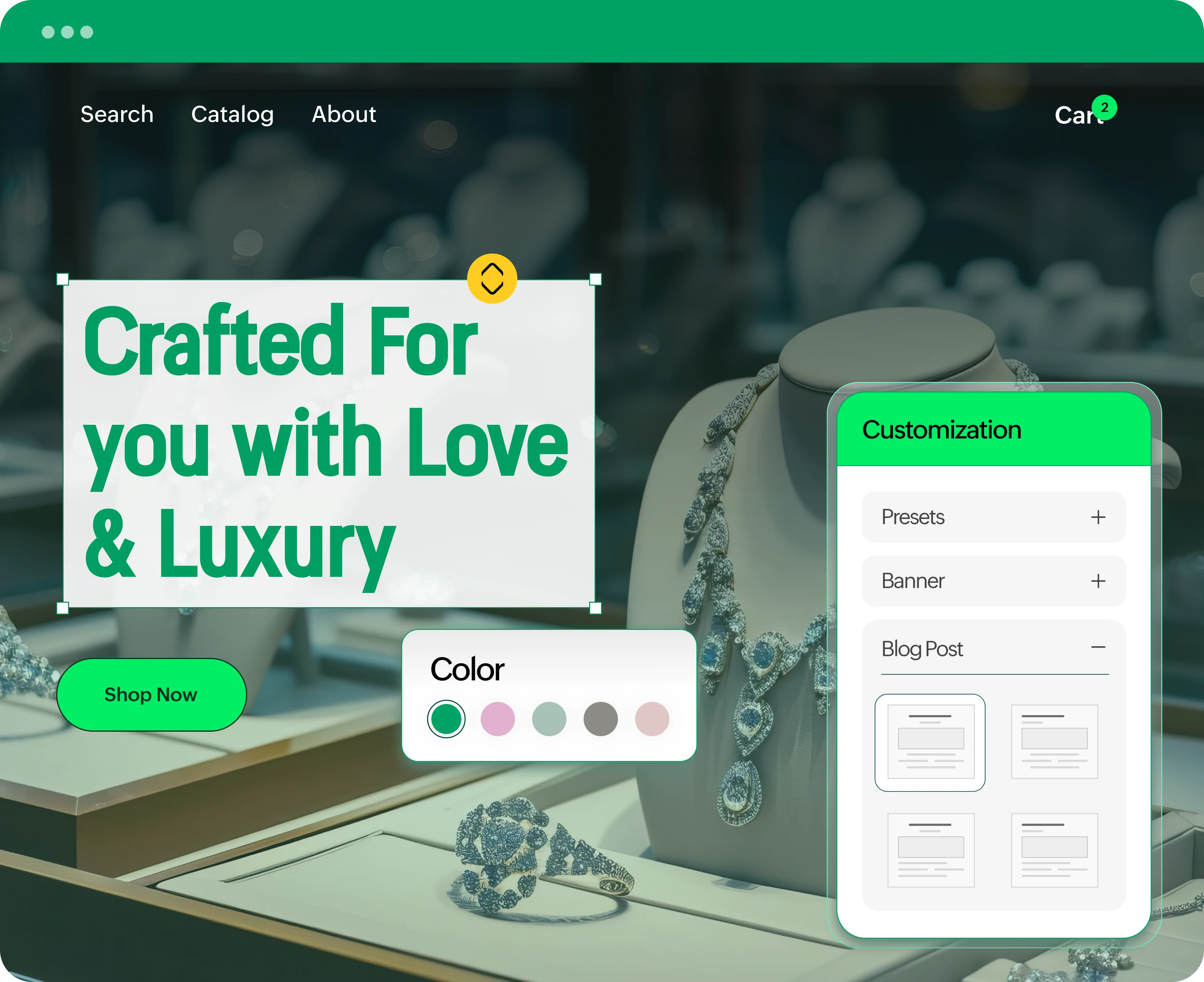 Store design customization interface