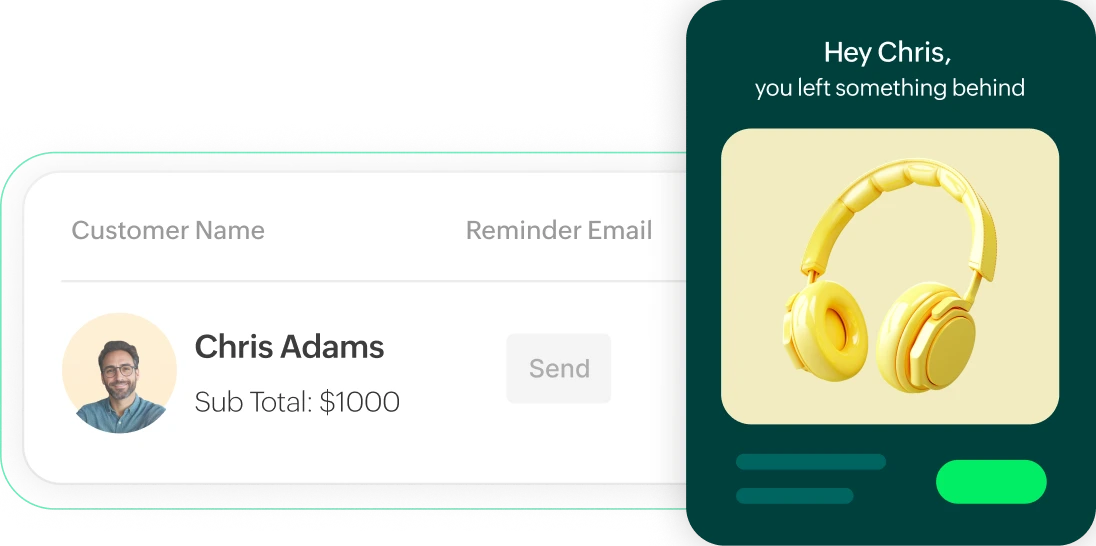 Reduce cart abandonment with reminder messages