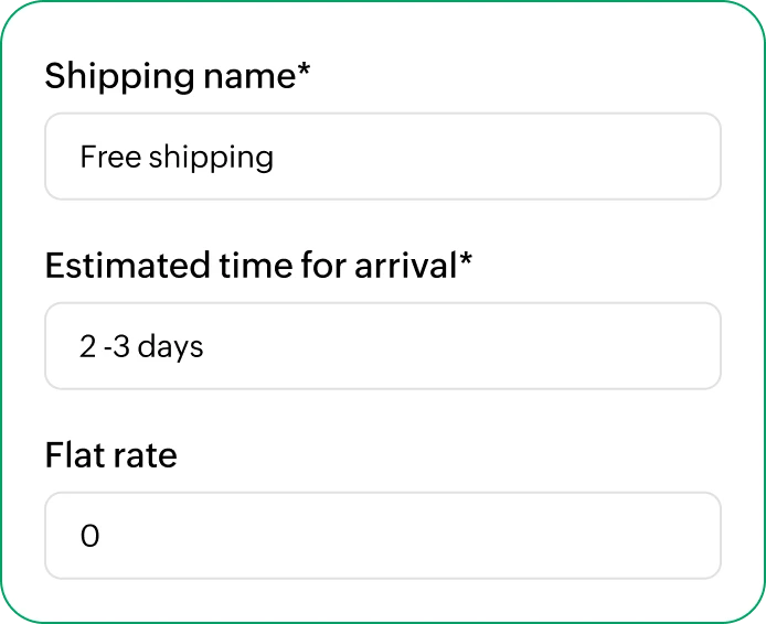 Shipping and order summary with delivery options
