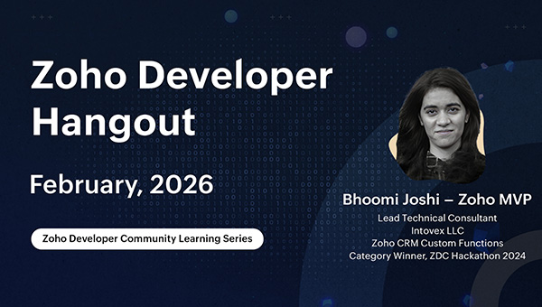 Zoho Developer Hangout Videos