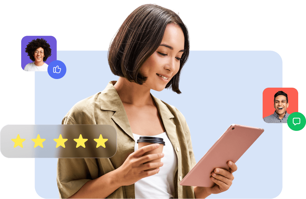 Member rating the community five stars