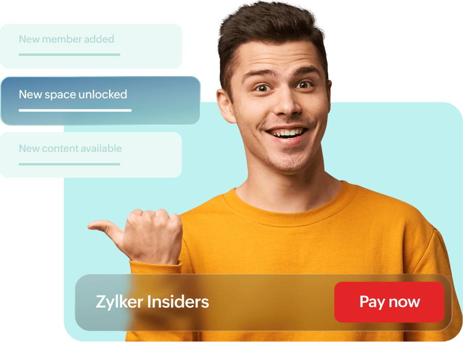 Paid Zylker Insiders space with new content alerts