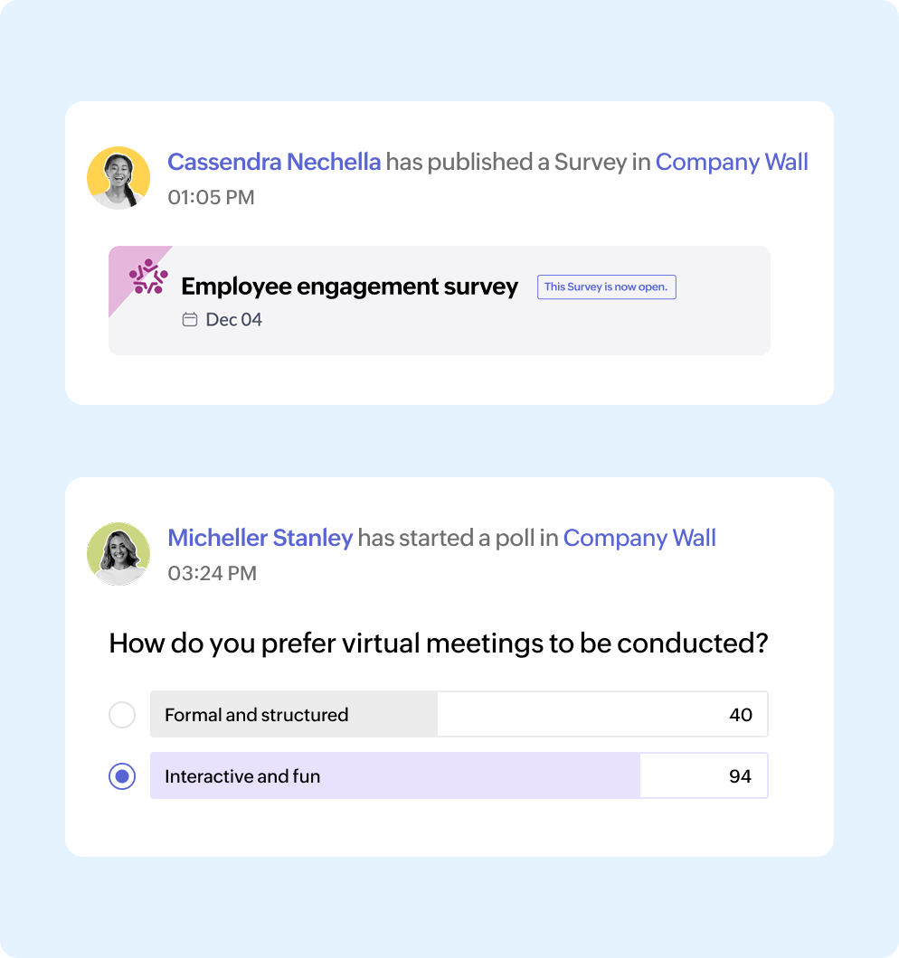Boost engagement with polls and surveys