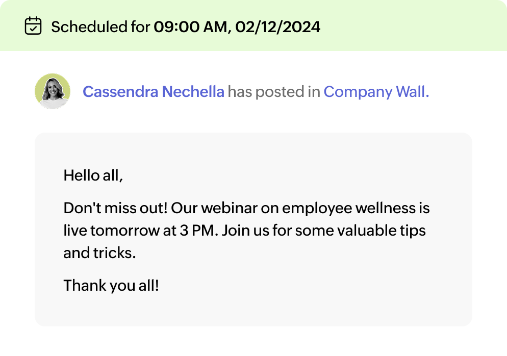 Plan ahead with scheduled posts
